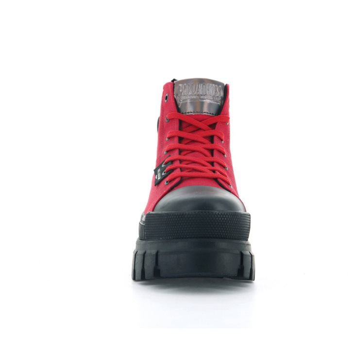 Chaussures Plateforme Palladium Revolt Hi TX Femme Rouge | FR MRO153U